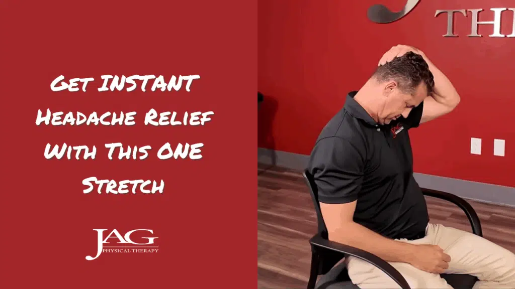 video of a neck stretch that can give you instant headache relief, a stretch to relieve headaches