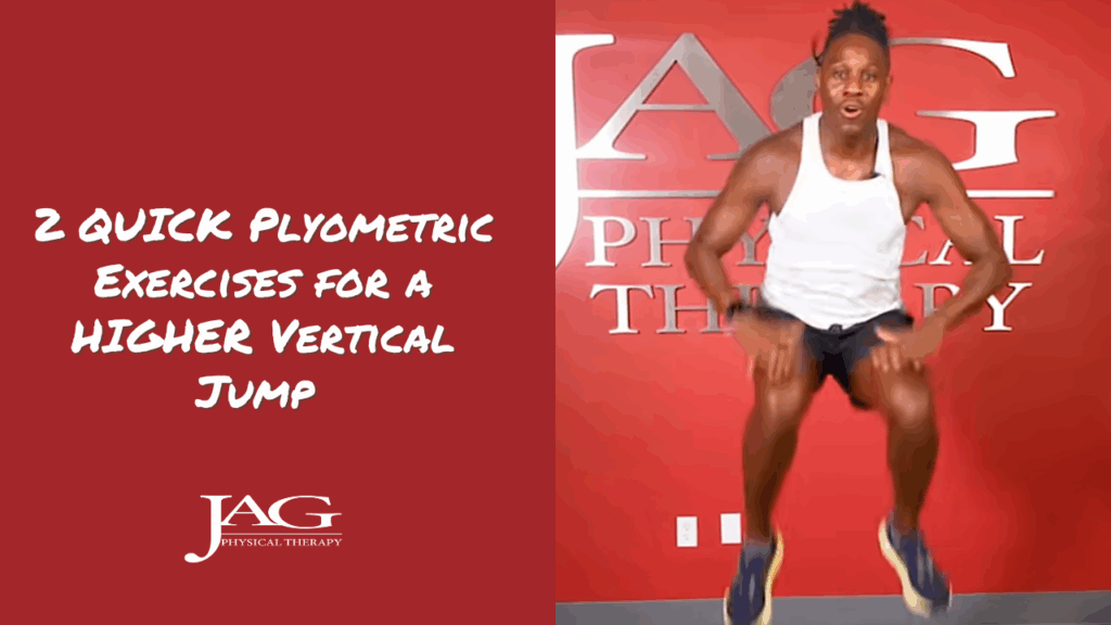 personal trainer performing an tuck jump plyometric exercise to increase his vertical jump