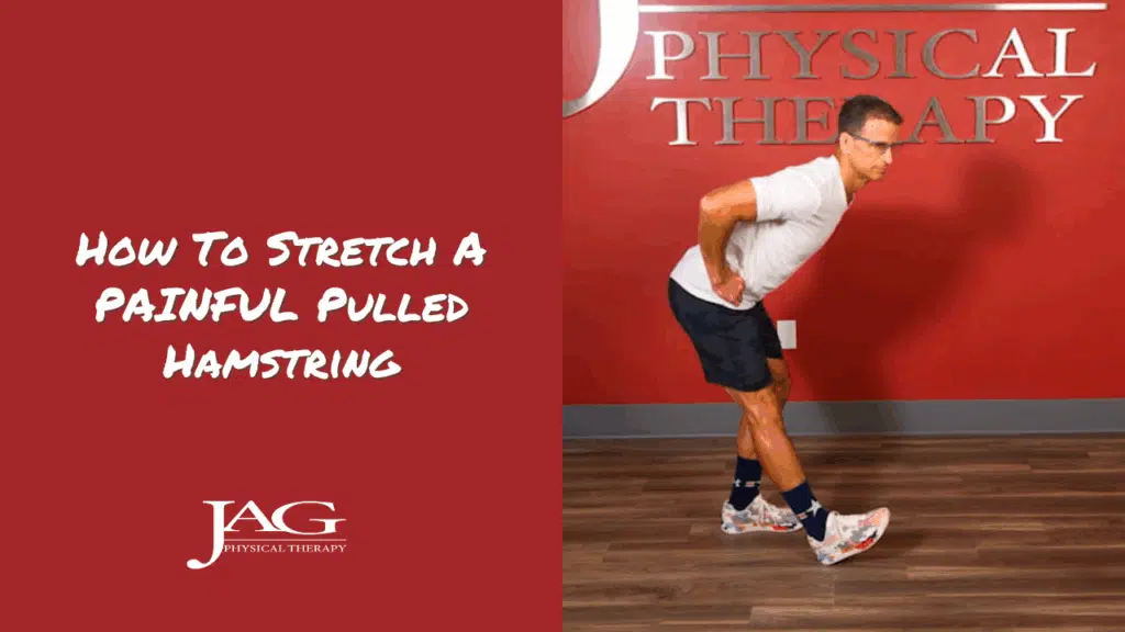 Physical therapist stretching a pulled and or strained hamstring