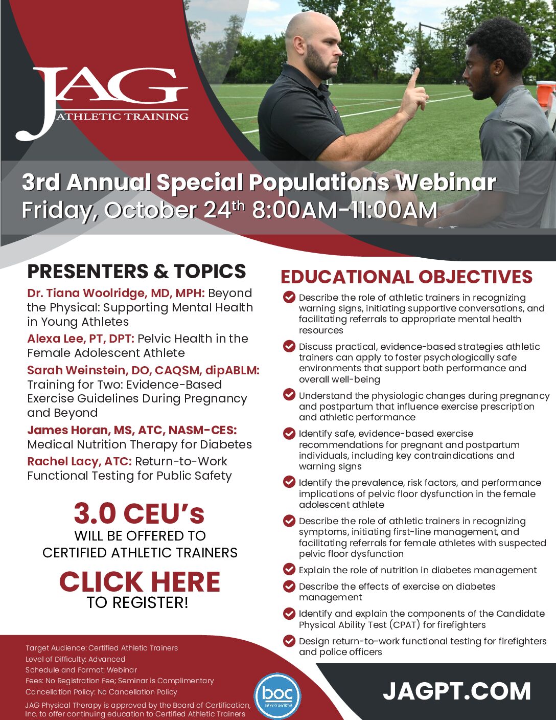 3rd Annual Special Populations Webinar