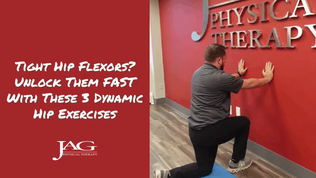 Athletic trainer performing a hip exercise for those who suffer from tight hip flexors or hip pain