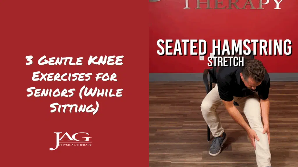 Physical therapist performing seated knee exercises perfect for seniors