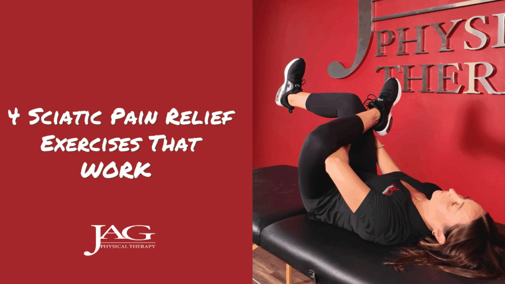 physical therapists doing a figure 4 stretch to help with sciatica pain