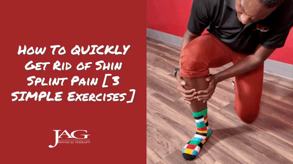 physical therapist performing exercises for shin splint pain