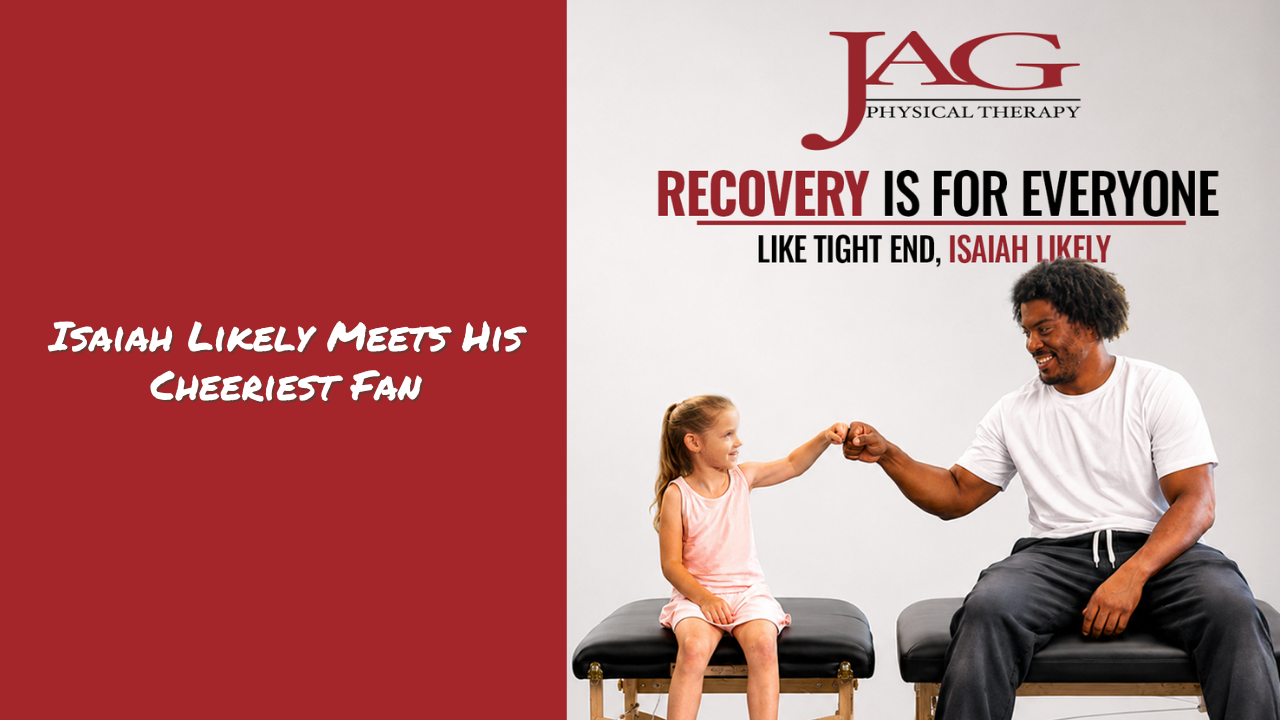 Isaiah Likely Meets His Cheeriest Little Fan at JAG PT